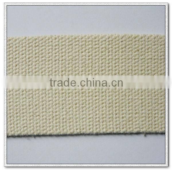 52mm natural cotton webbing strap,cotton heavy duty webbing for belt