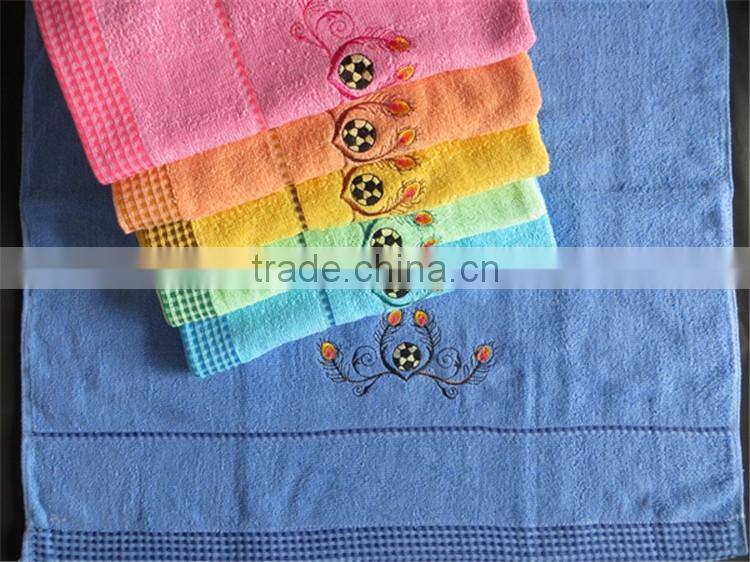 china factory supply solid color luxury embroidery towel set