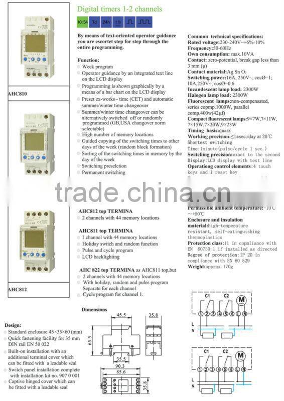Weekly Programmable Battery Relay AHC812