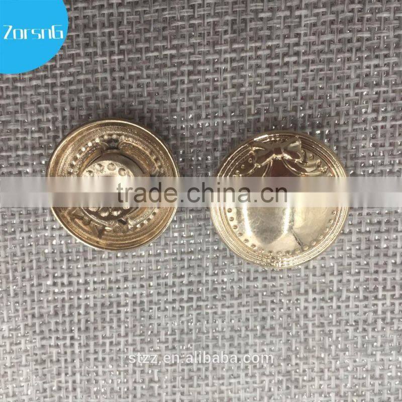 Special concave surface metal button snaps for leather with logo