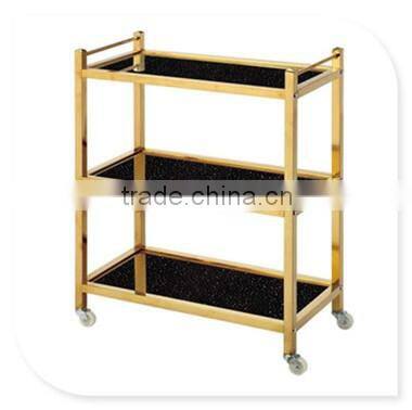 All steel snack car hotel service stainless steel trolley service designs trolley with glasses