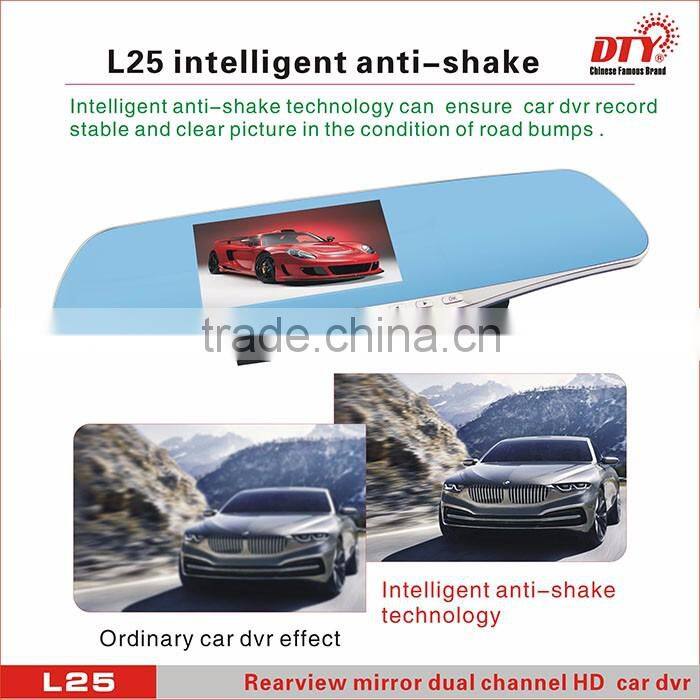 4.3 inch tft lcd screen rearview mirror car dvr,car dvr camera car reverse camera, hd car rearview mirror, L25