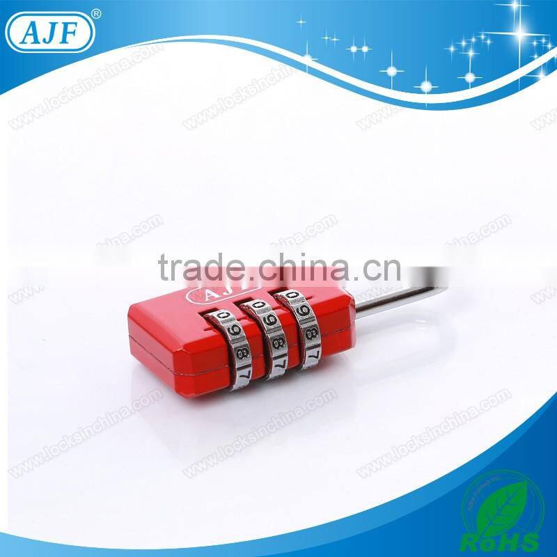 AJF 2015 newest colorful metal box combination lock, handbag twist lock