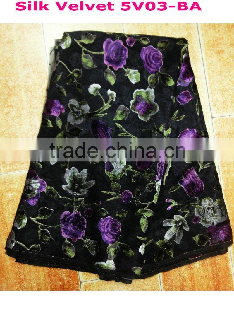 High quality beautiful of the latest design velvet african lace fabrics