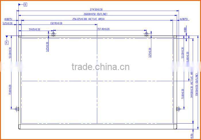 11.6inch 1366*768 IPS lcd panel module full viewing angle lvds screen with 400nits brightness