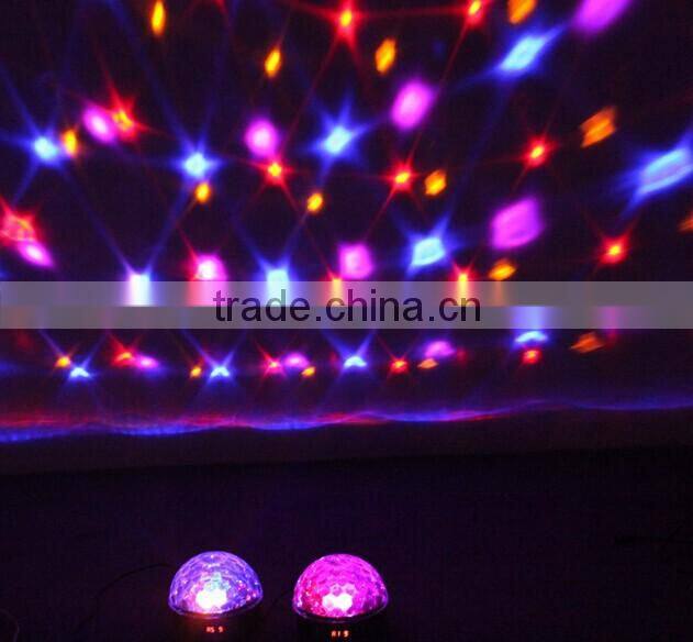 3W 6pcs led effect light transparent crystal ball light