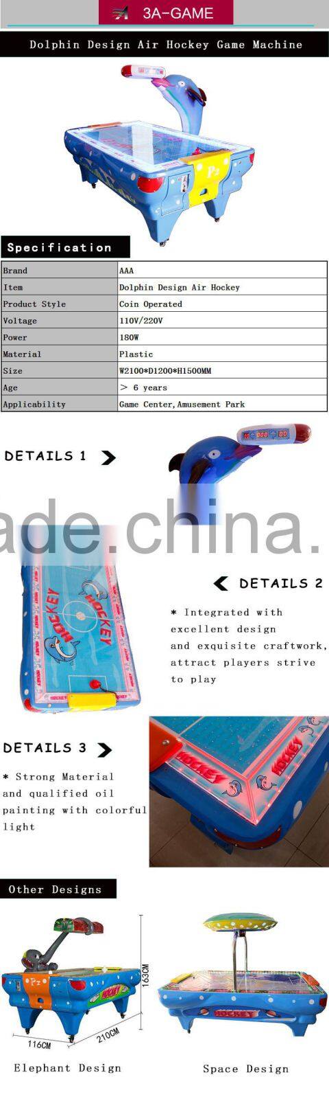 Best-selling super quality air hockey table Dolphine air hockey for sale