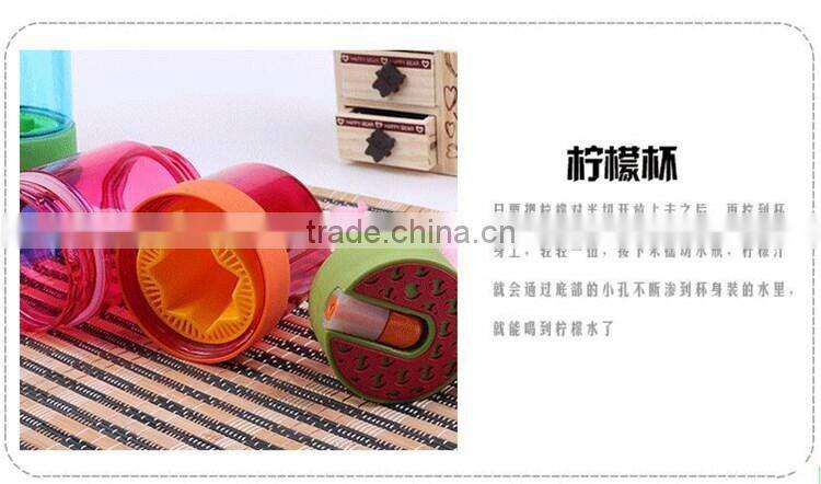 lemon juice bottle 550ml with straw