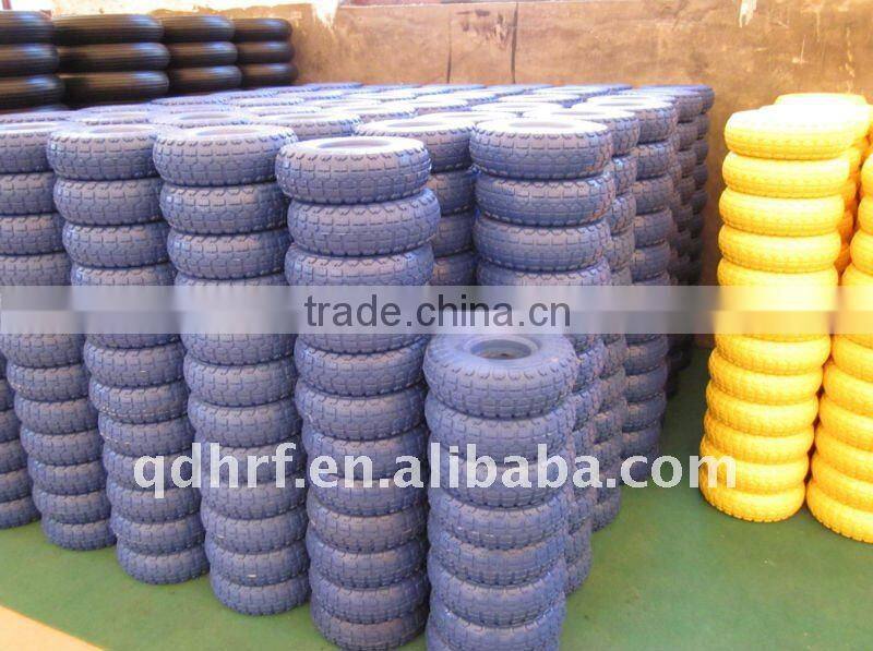 wagon solid PU foam wheel tyres 3.50-4