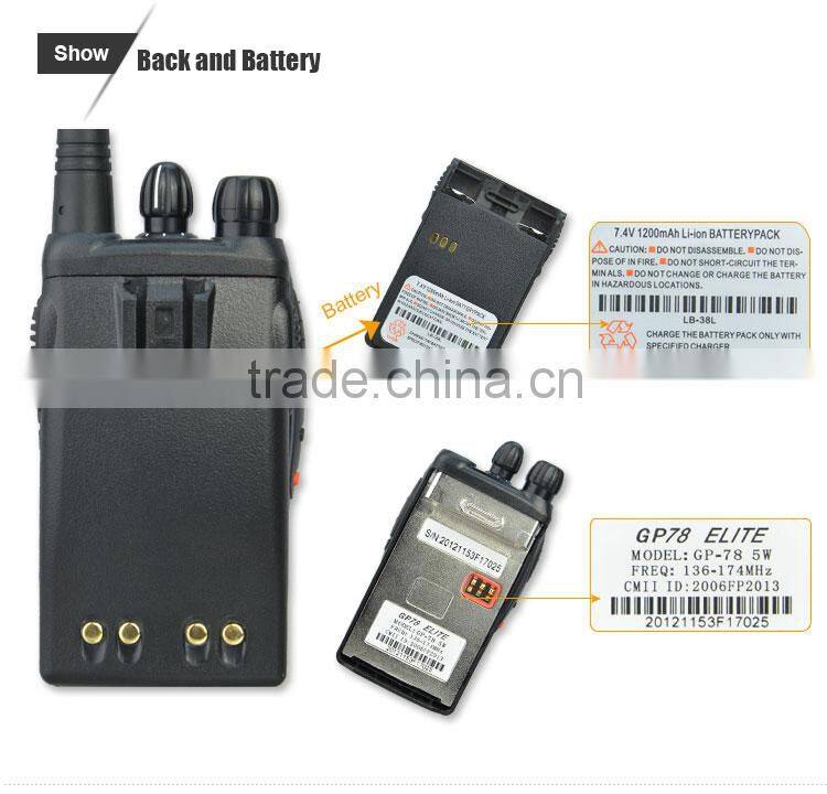 way vhf chinese uhf fm radio GP-78 walkie talkie transceiver