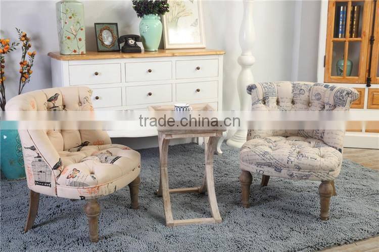 Luxury Wood Coffee Shop Sofa Chair