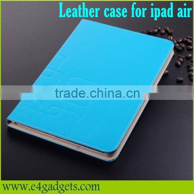 2013 new arrival High Quality crazy horse pattern leather case for apple ipad air case