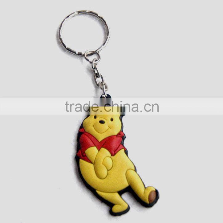 lovely girl soft pvc angel keychain/rubber keychain
