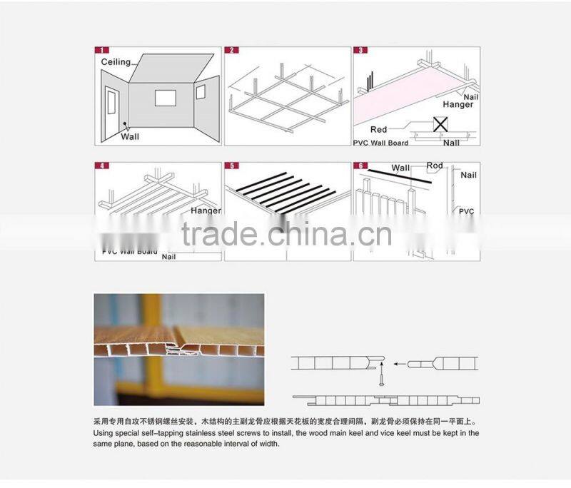 plastic ceiling board modern design 2015 new products