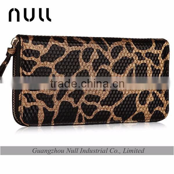 Luxury zippered laides clutches real leather import cell phone cute wallet