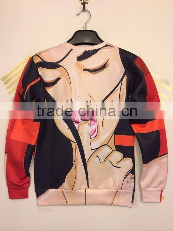 3D digital print men's sweatshirts