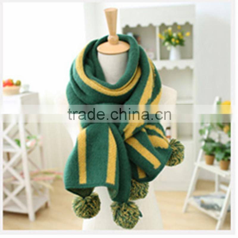 100% acrylic chunky women scarf double knitted scarf
