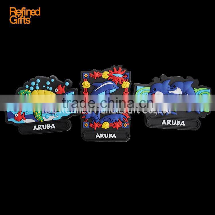 Dolphin PVC Rubber Soft 3D Fridge Magnets OEM Menufacture ECO-friendly