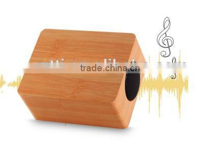 2014 eco-friendly wireless sound control mini wood bluetooth speaker with LED