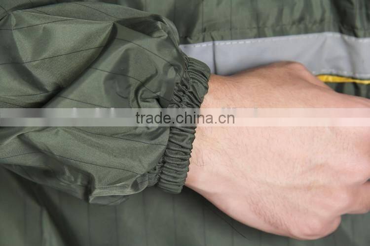 newest raincoat factory high quality electrostatic prevention Raincoat suit with pant for men