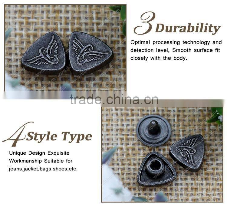 China factory fashion garment engrave logo jeans button rivet for denim
