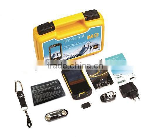 IP68 walkie talkie waterproof snopow M8 dual cpu 4 sim card mobile phone