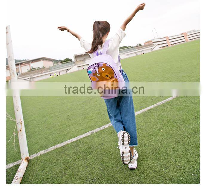 Lovely bear School Bag;Korean Style School Backpack;Lovely Style Cute Teenage Girl School Bags