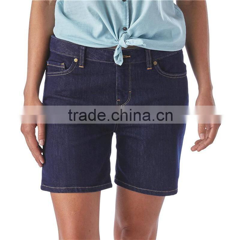 2016 China Wholesale European Fashion Denim Shorts For Woman Organic Cotton/Spandex Shorts