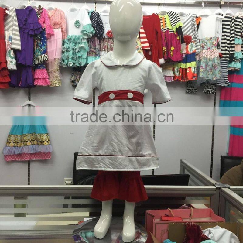 2016 Newly Made Sleeveless Qmilch Baby Girls Summer Fox Design Kids Boutique Outfit