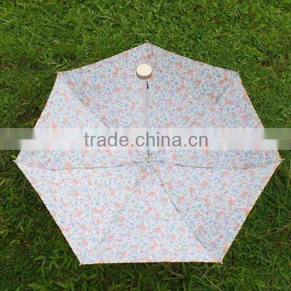 Super tiny lady flower sun rain 4-foding umbrella
