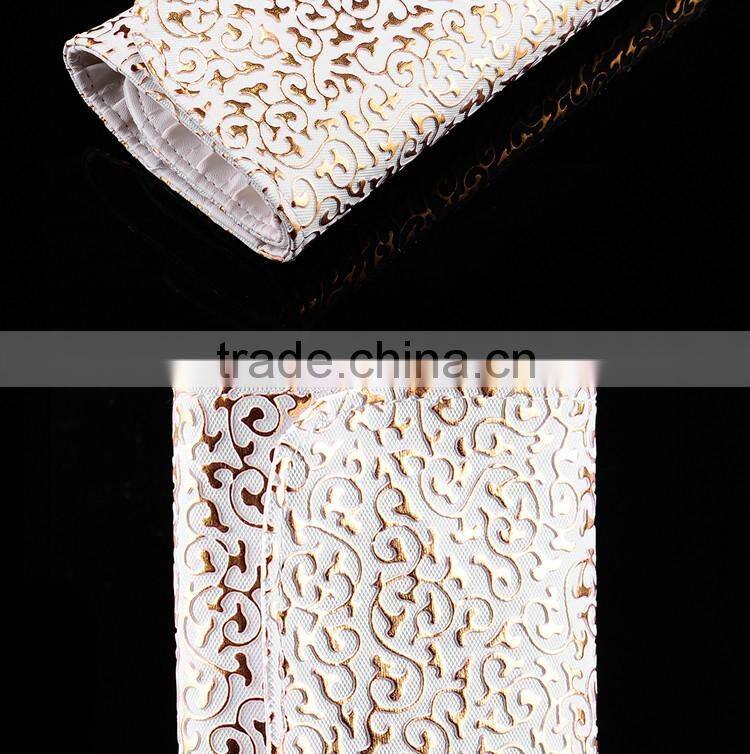 Gold Double Layer PU Leather Makeup Case