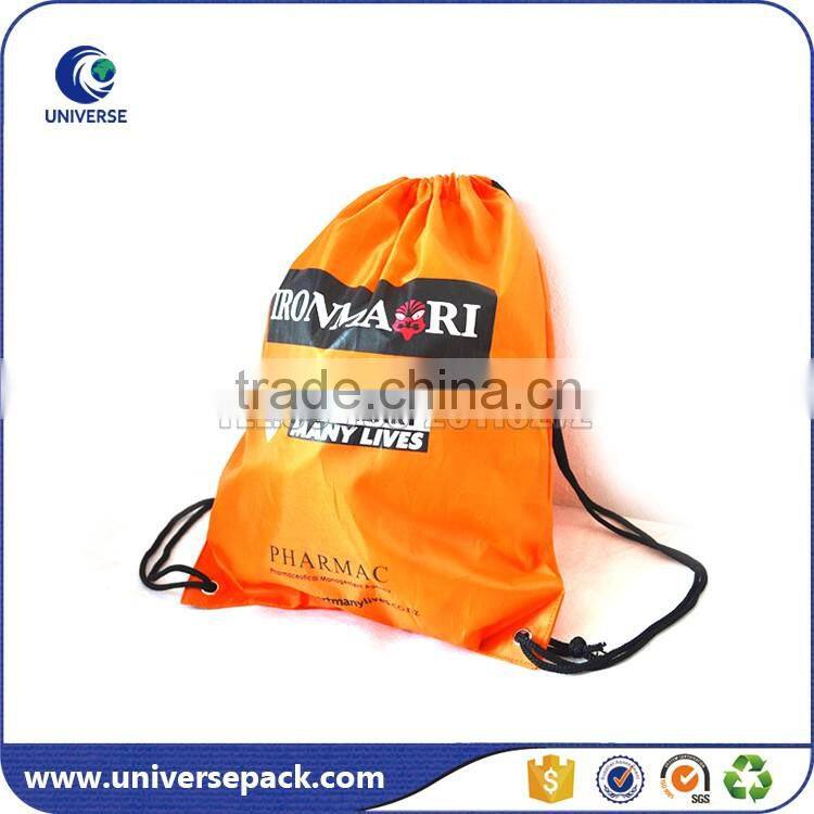 New recycle drawstring backpack bag with flower logo