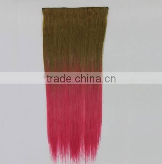 Wholesale Straight Synthetic Ombre Clip in Hair Extensions