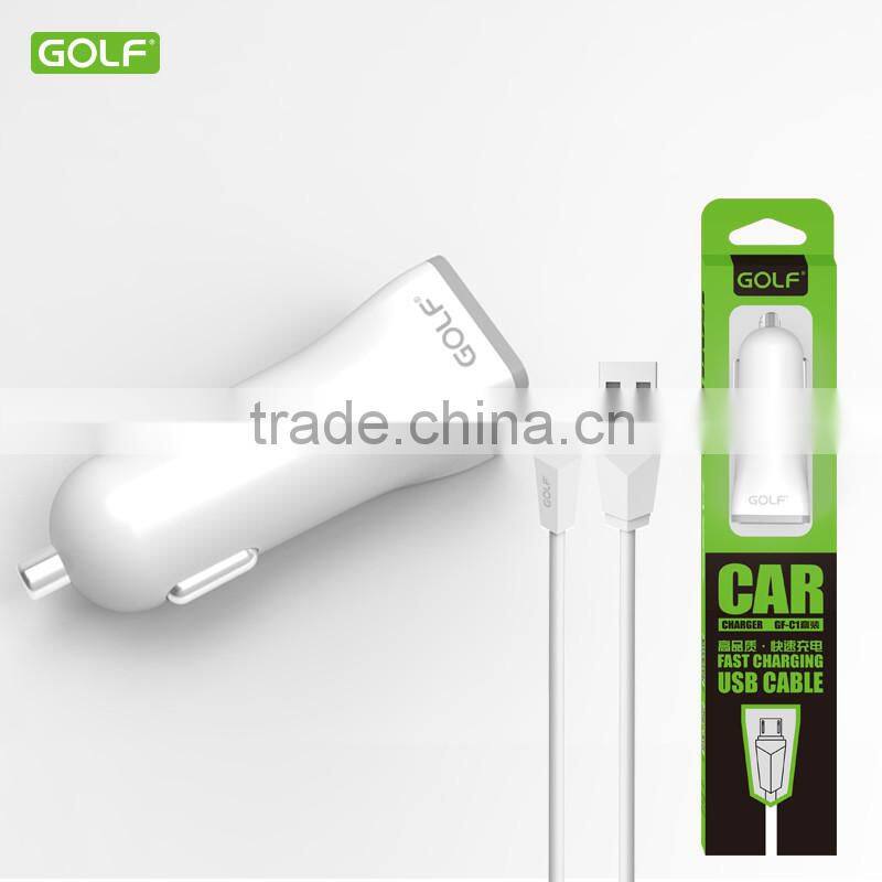 Portable cheap car charger 5V 1A Single Car Charger with 1 USB Port GOLF easy use car charger