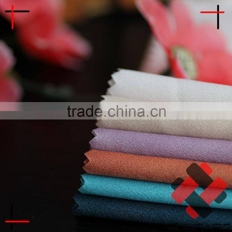50DX50D shiny polyester crepe de chine fabric poly CDC for dress lining and blouse