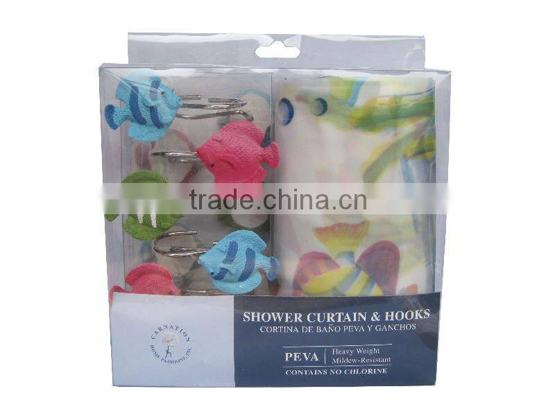 Design PEVA shower curtain set