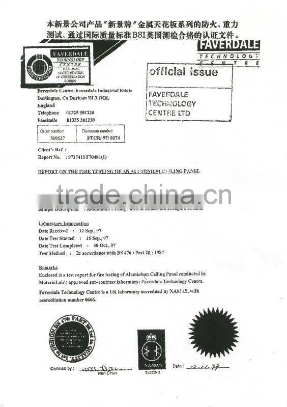 Aluminum interior ceiling /building suspened decoration tiles