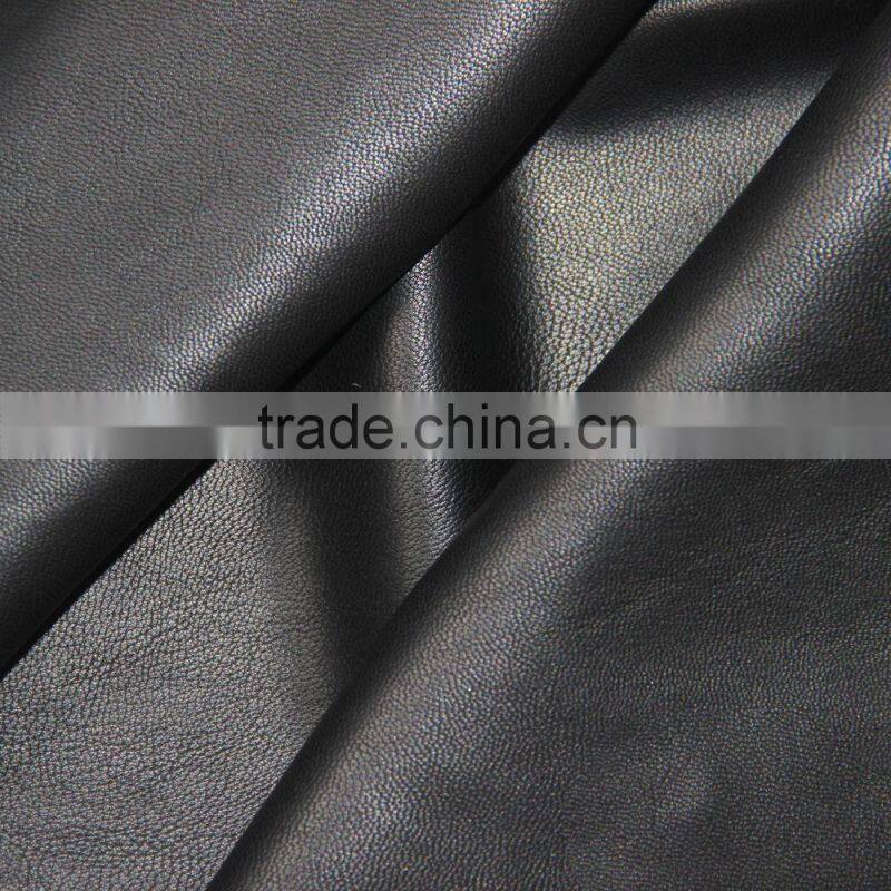 sheep embossed PU leather for garments and jackets and cloth usage with soft hand-feeling