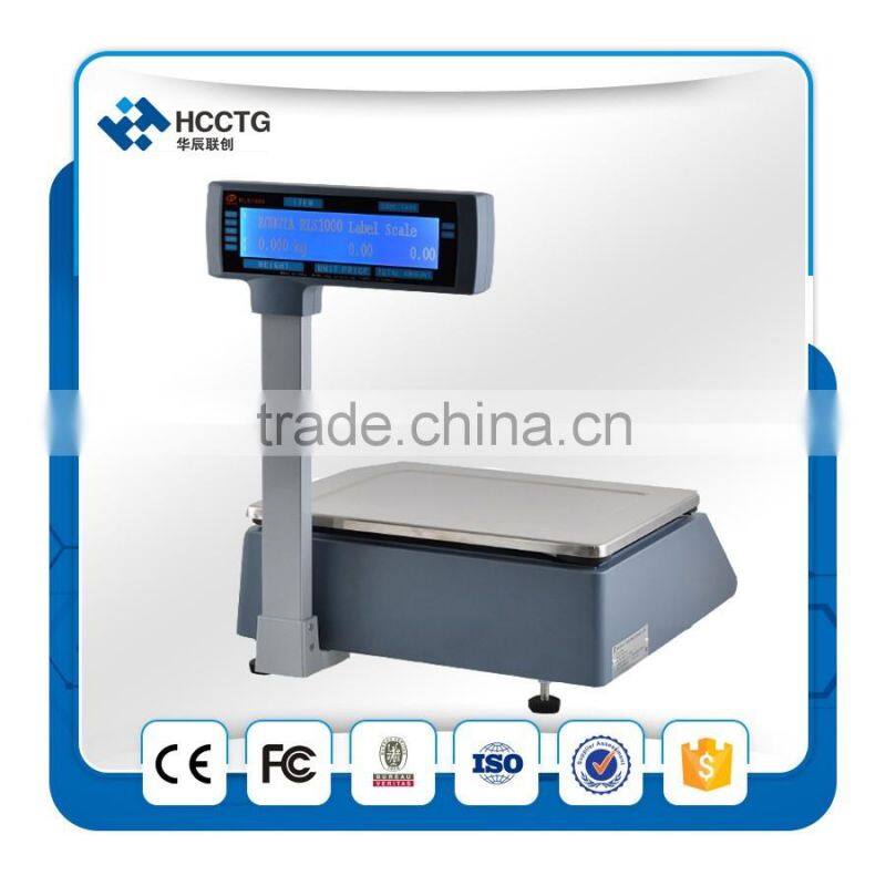 HLS1000 Electronic thermal barcode label printing scale/weighing scale for supermarket
