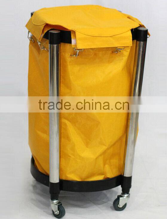 Removable Hotel New Develop Housekeeping Linen Hand Service Cart Trolley