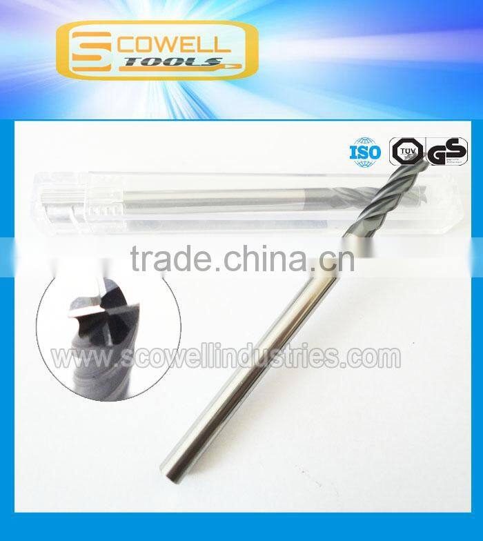 tungsten carbide CNC 4F End Mills Micro Grain Altin coated ,PCB Drill Bits
