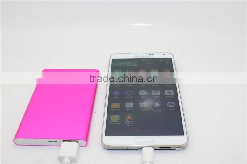Aluminum Metal Shell 5000mAh Super Slim Lithium Polymer Portable wholesale power bank