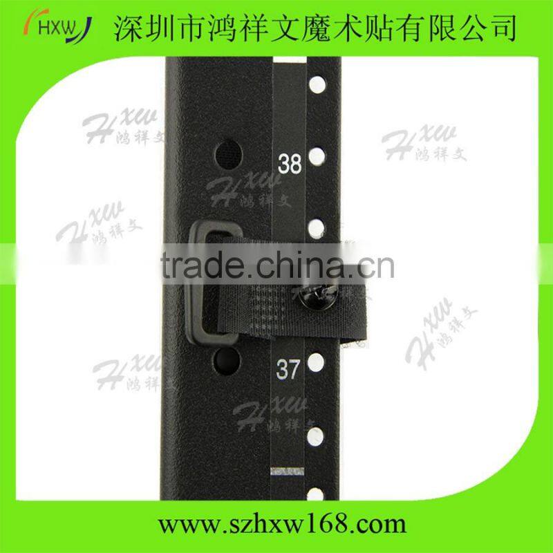 Hook and Loop Cable Ties Black Cinch Straps with Eyelet