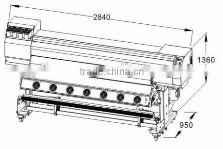 Textile Printer for printing sublimation paper 1802