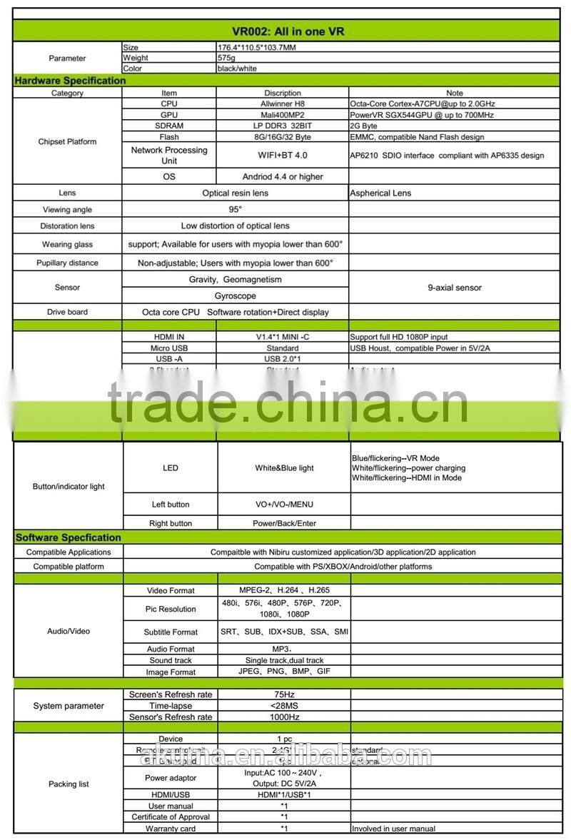 Top Selling New Style all in one 1080P virtual reality device for adult tv online vr all in one vr box