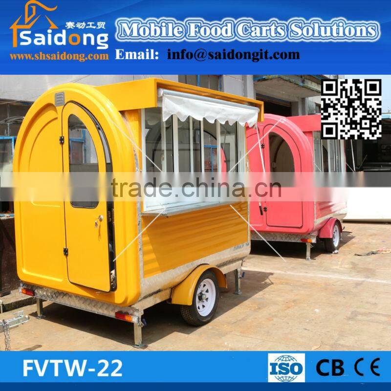 New Type Snack Food Display and Sale Cart Trailer for Food Service Cart
