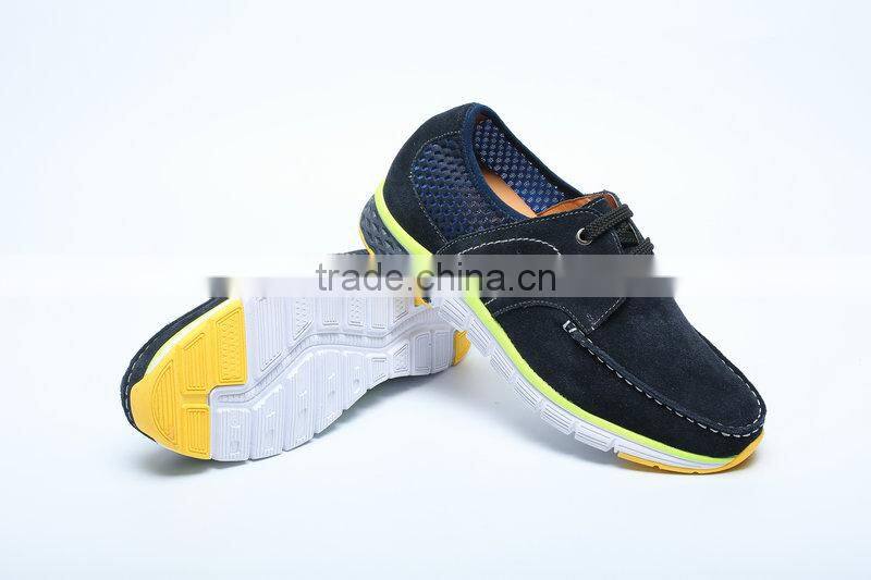 High class height increasing blue nubuck branded italian mens shoes/ man soft sole shoe/shoe brand in franc