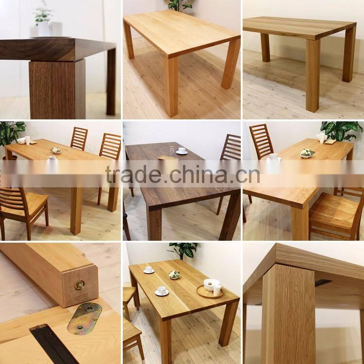 Durable and Easy to use top dining table with various kind of wood made in Japan