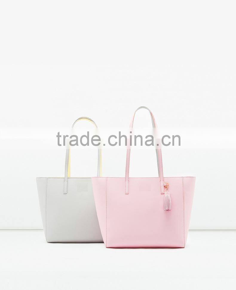BSCI FACTORY PU SHOPPING YOUNG LADIES TOTE BAG
