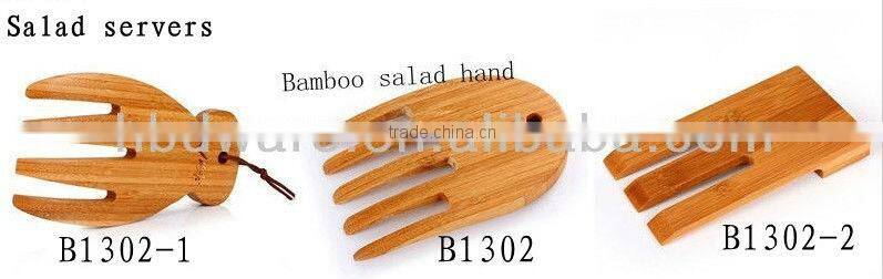 High quality bamboo bowl,bamboo salad bowl with server
